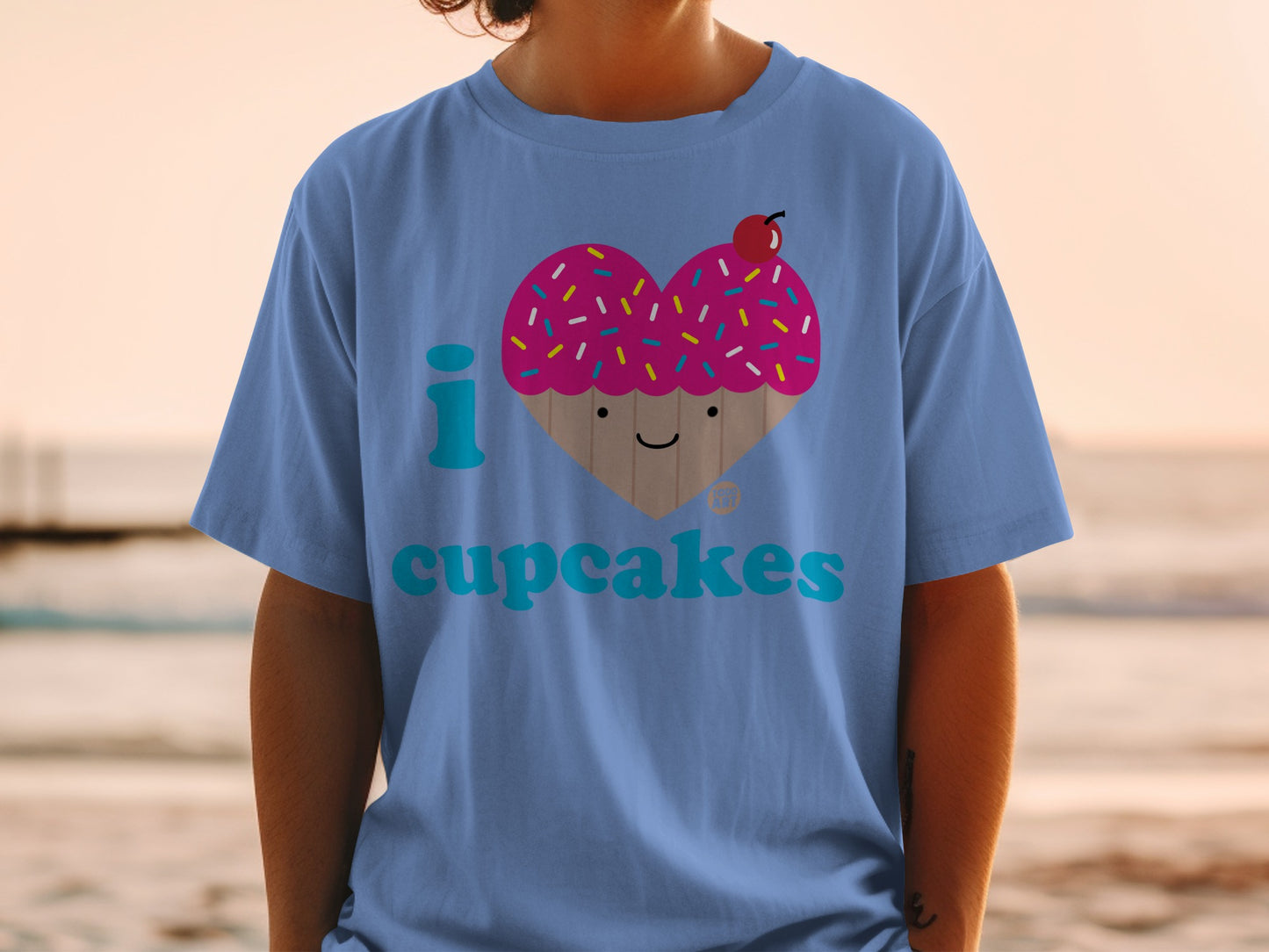 I Love Cupcakes Graphic T-Shirt Fun Summer Top