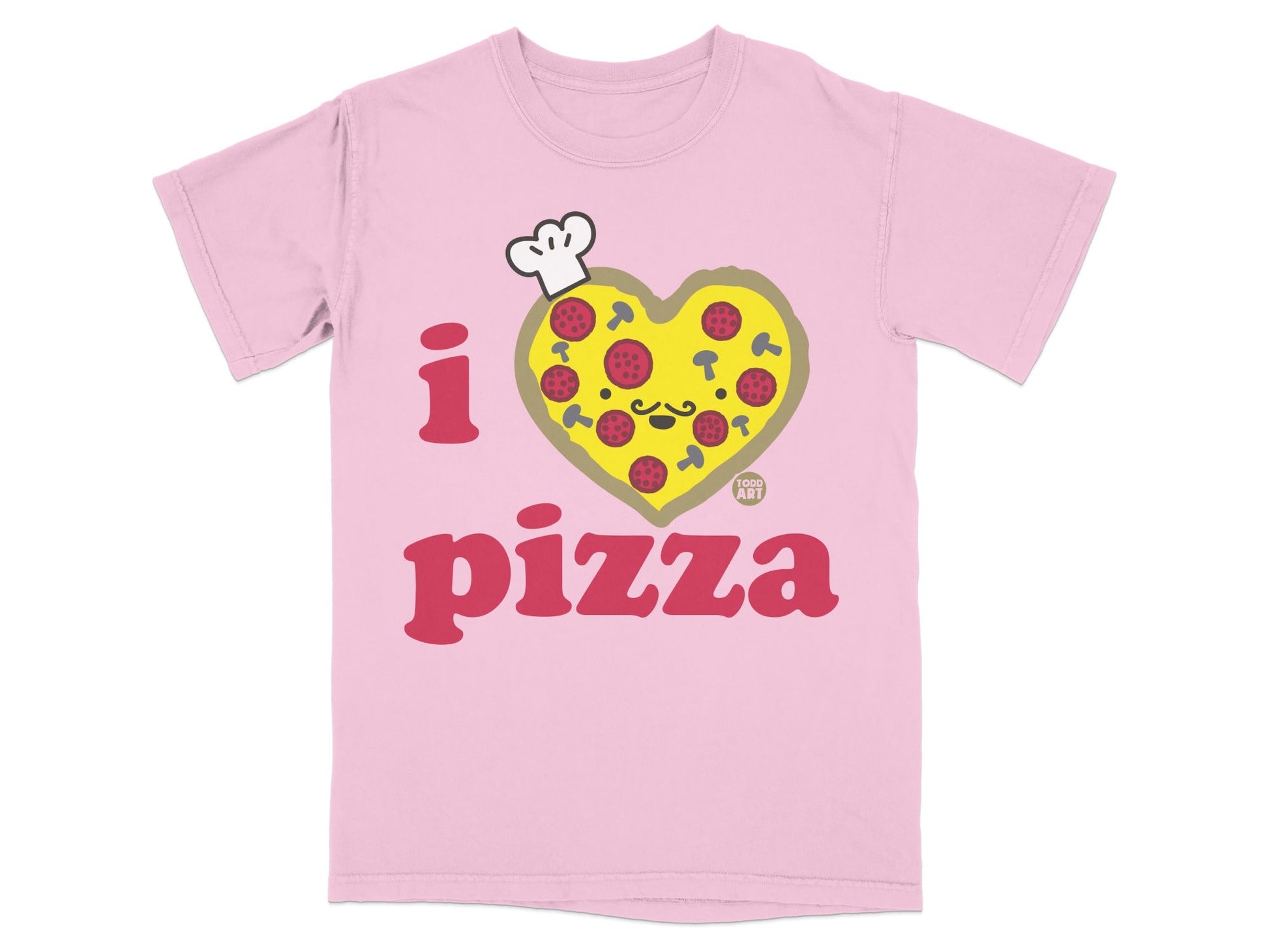 I Heart Pizza Cute Cartoon Graphic T-Shirt