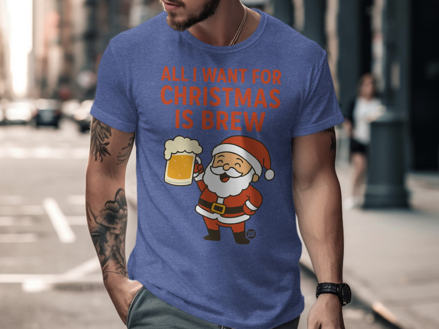 All I Want for Christmas Is Brew Santa Claus shirt