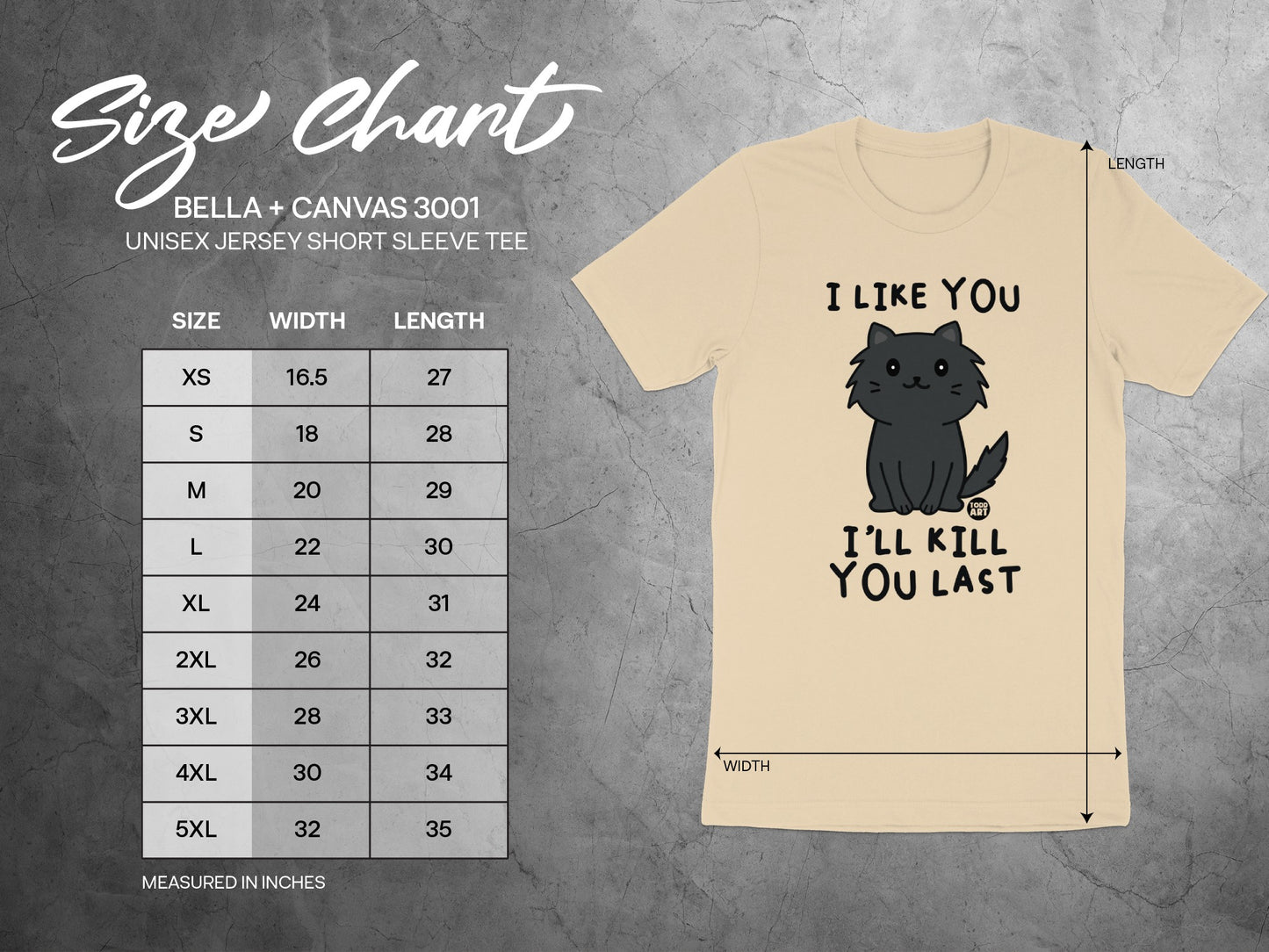 I Like You I'll Kill You Last Unisex Jersey Tee