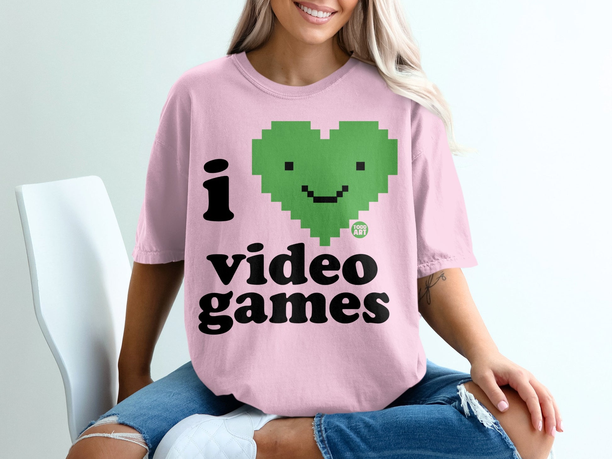 I Heart Video Games Printed Graphic T-Shirt
