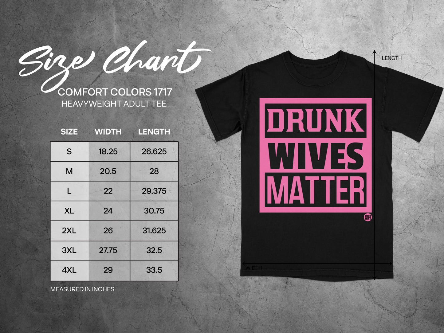 Drunk Wives Matter Heavyweight Adult Tee