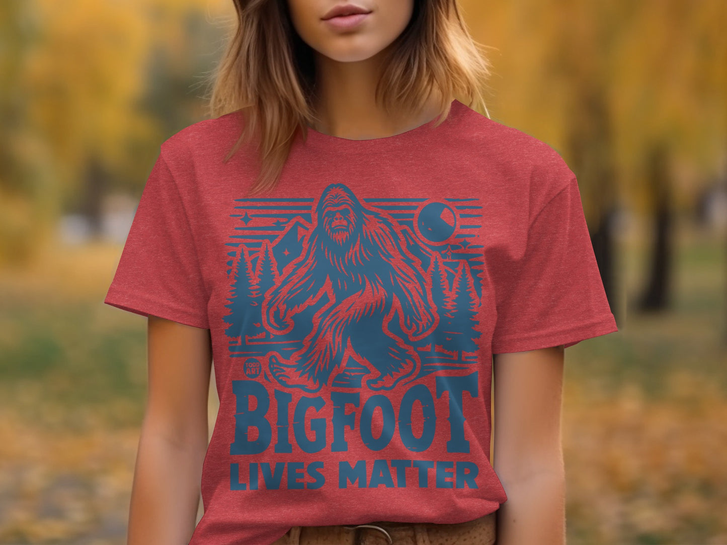 Bigfoot Lives Matter Graphic Print T-Shirt