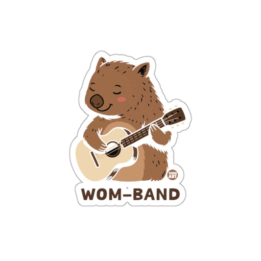 Cute Bear Playing Guitar Wom-Band Sticker Product