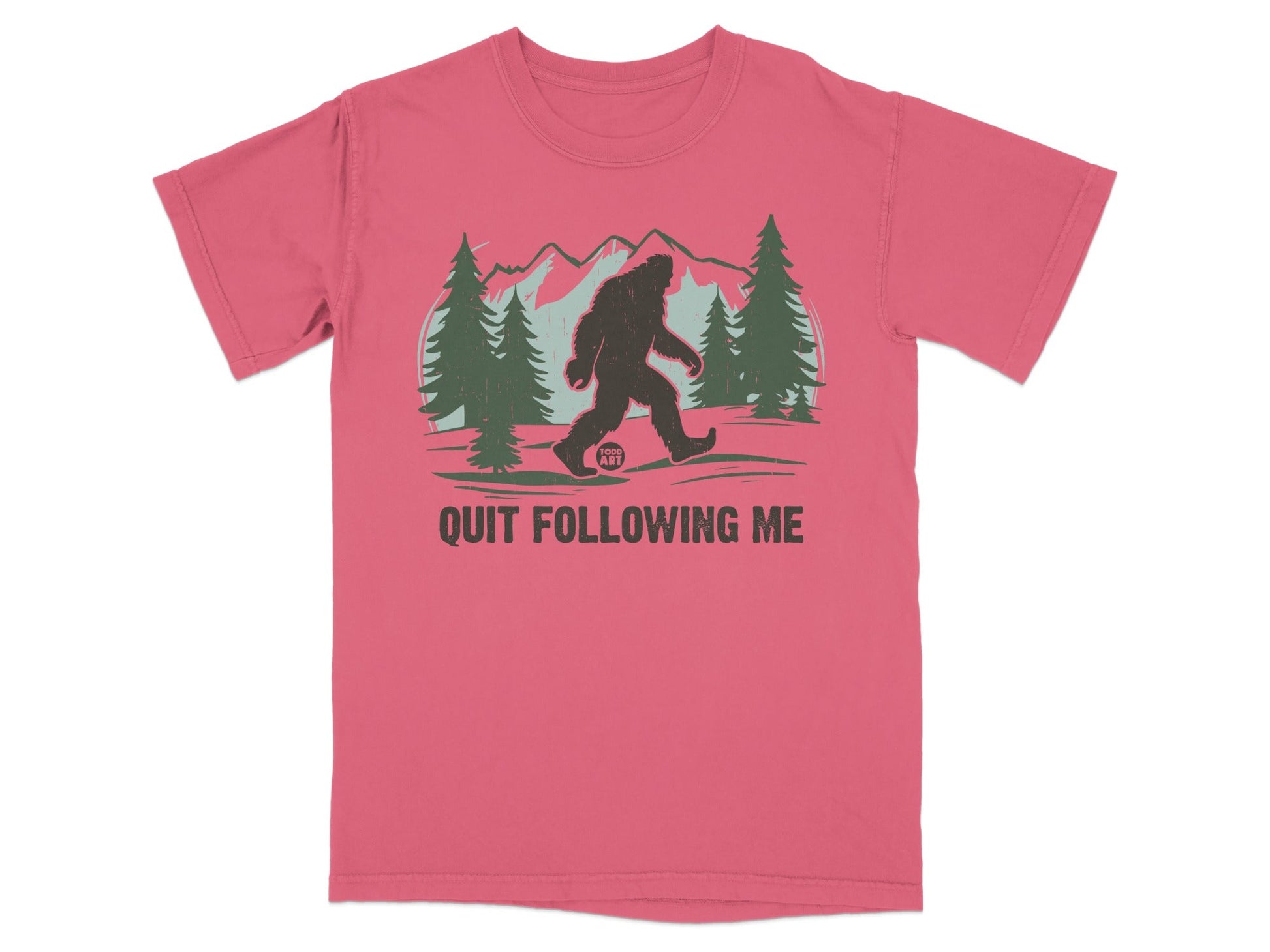 Quit Following Me Sasquatch Graphic T-Shirt
