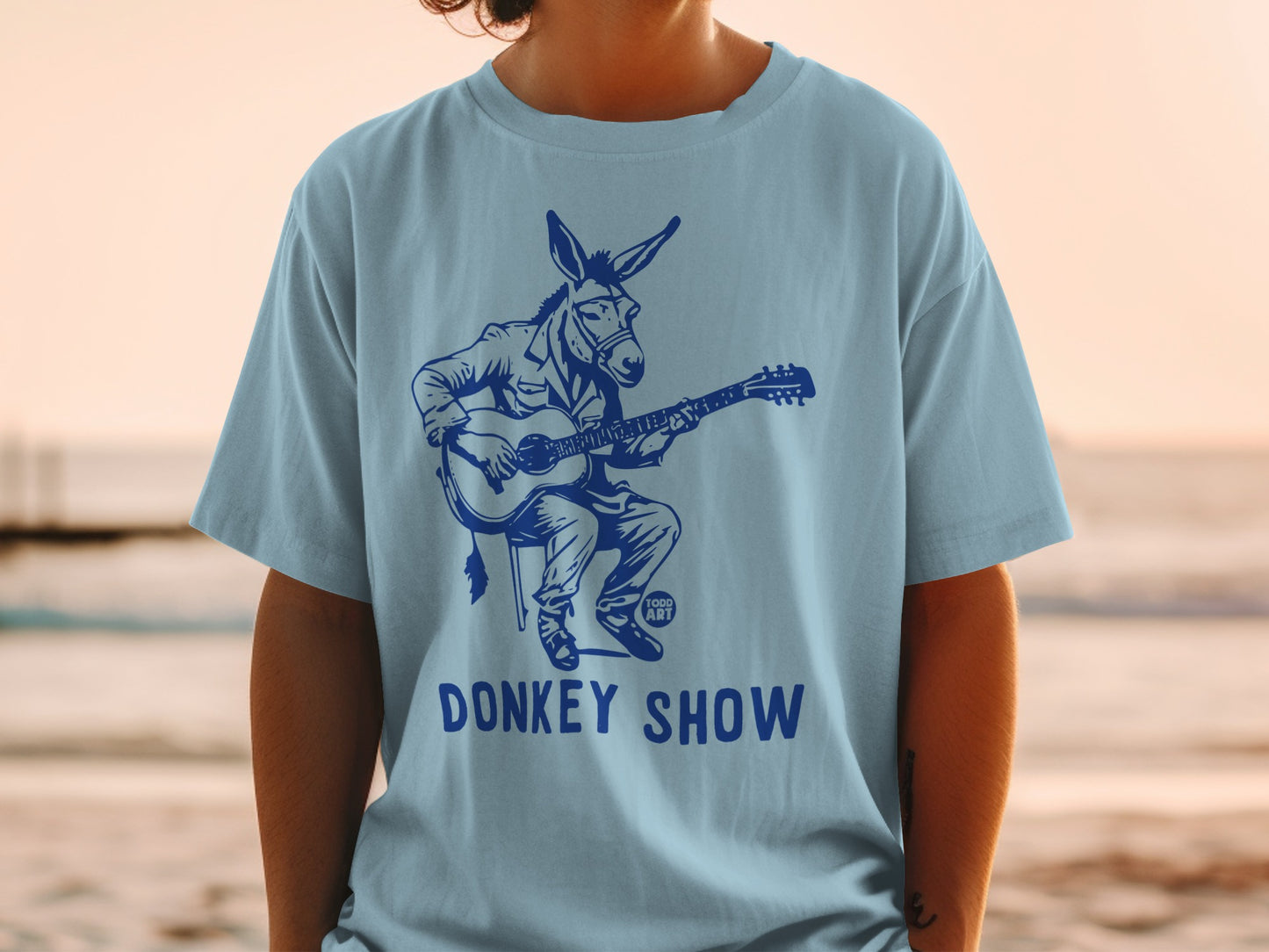 Donkey Show Graphic Art Guitar Player T-Shirt