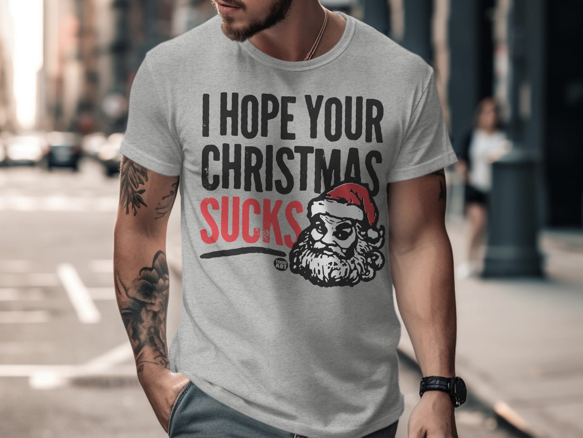 I Hope Your Christmas Sucks Funny Santa Claus Shirt