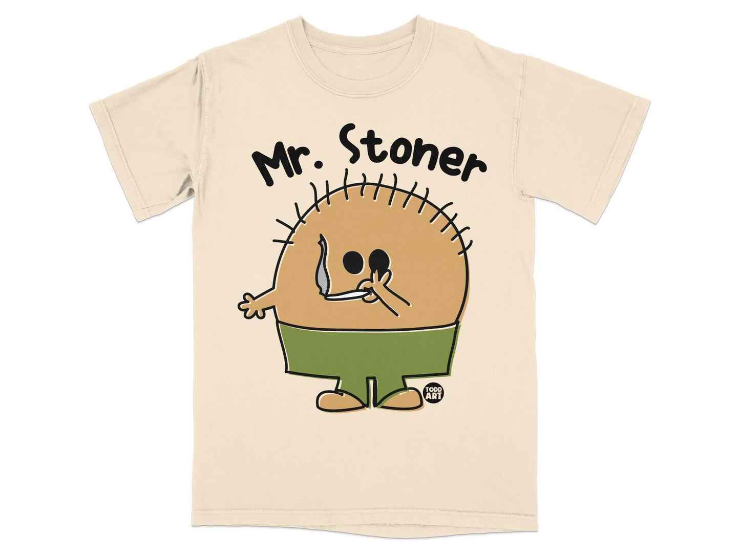 Mr. Stoner Cartoon Character Graphic Tee Shirt