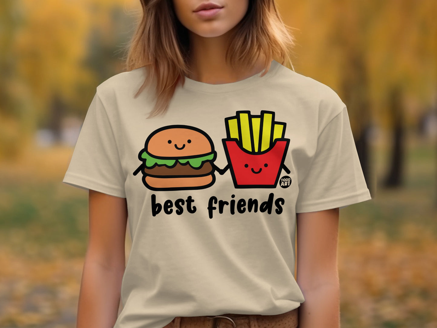 Best Friends Burger and Fries Graphic T-Shirt