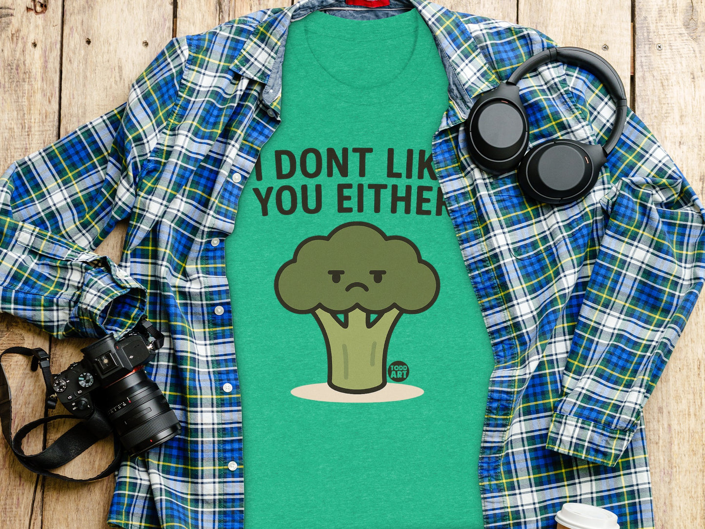 I Don't Like You Either Broccoli Graphic T-Shirt