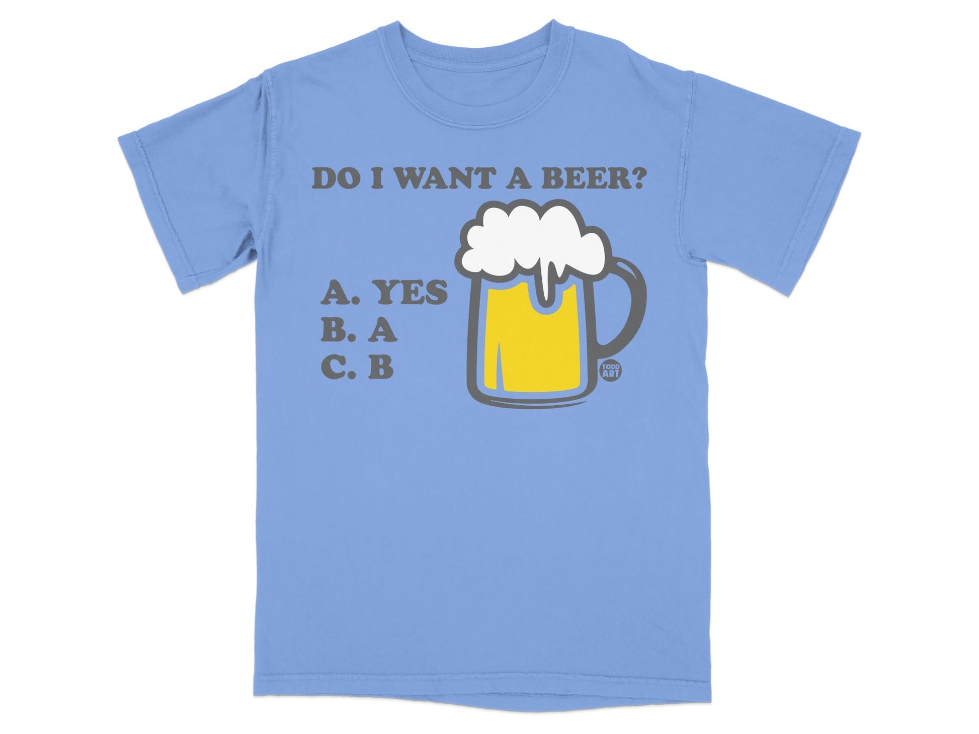 'Do I Want A Beer Quiz Humorous Graphic T-Shirt'