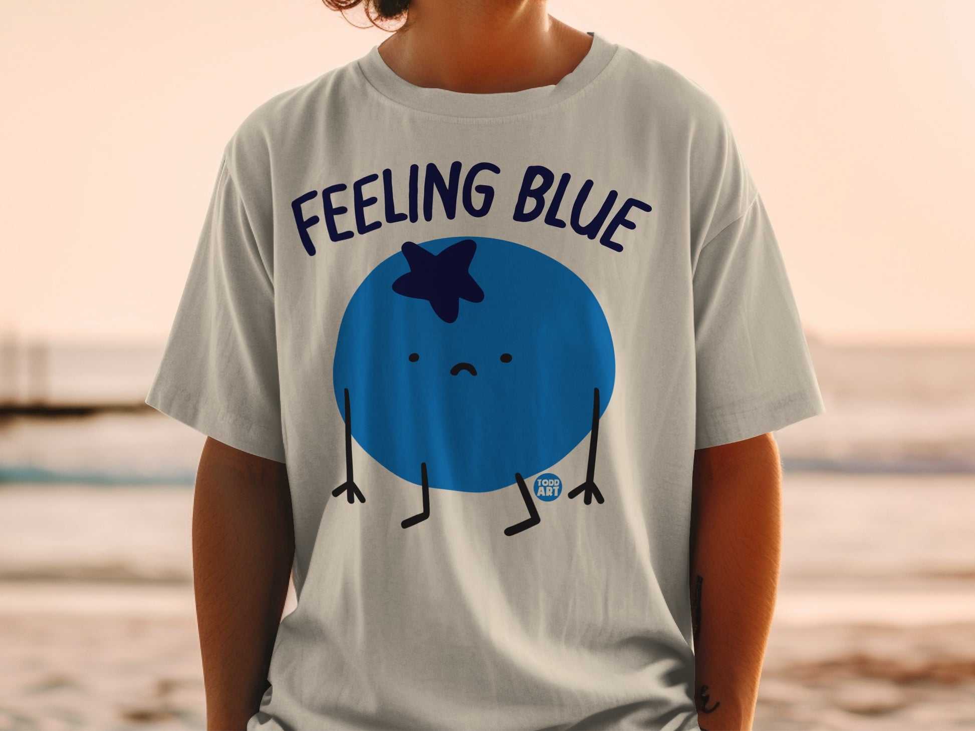 Feeling Blue Sad Blueberry Graphic T-Shirt product type