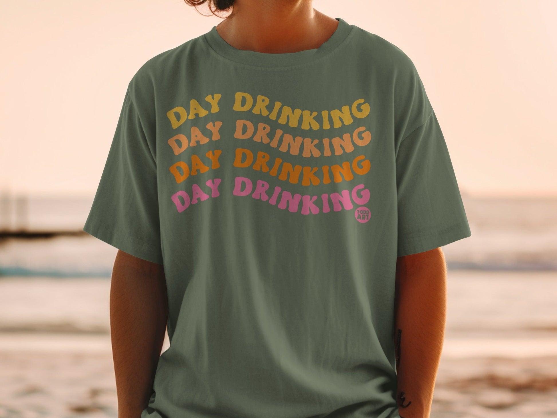 Colorful Day Drinking Shirt Beach Tee Party Shirt