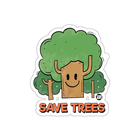 Save Trees Cute Tree Cartoon Illustration from Todd Art sticker