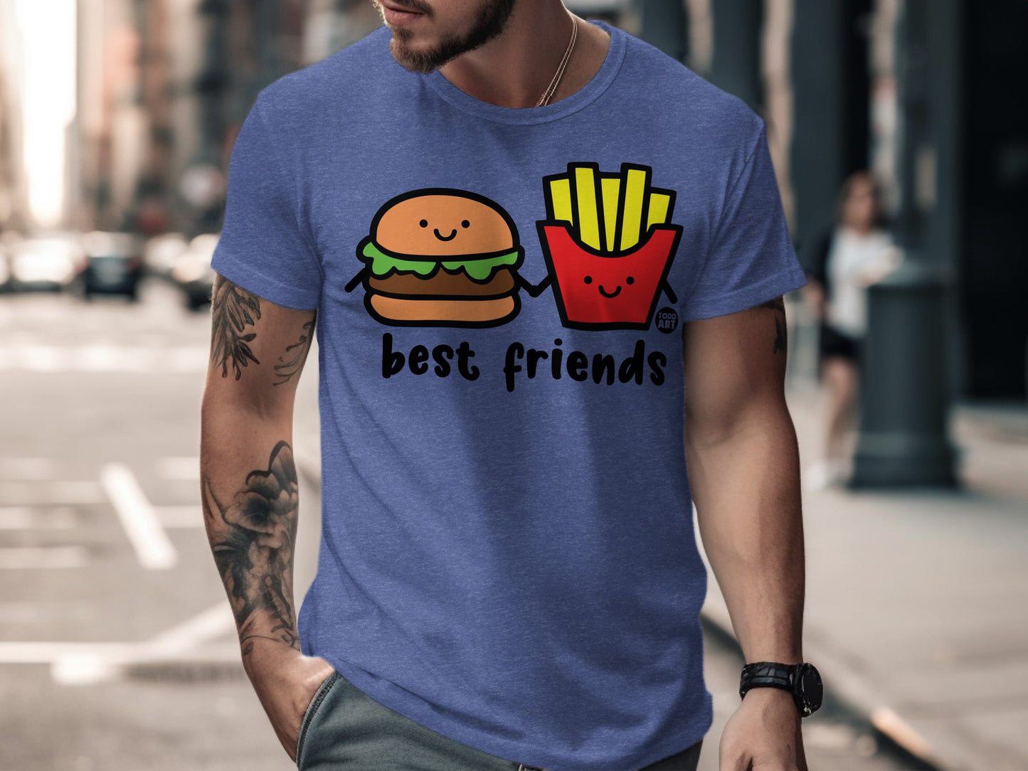 Cute Burger and Fries Best Friends T-Shirt