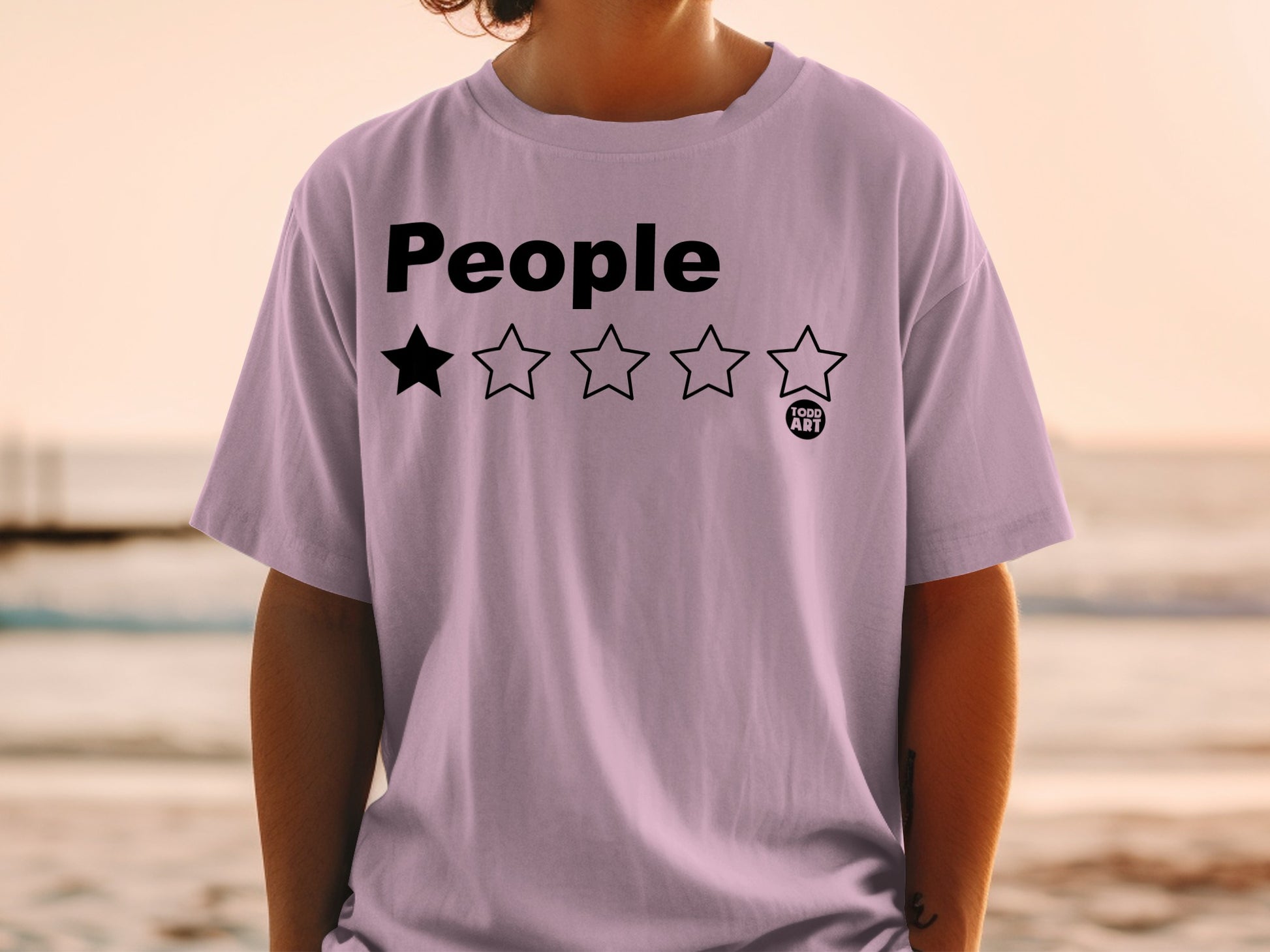 People One Star Rating Todd Art Lavender Shirt product type