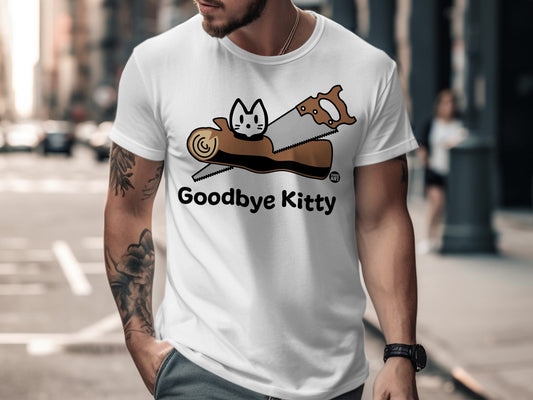 Goodbye Kitty Graphic T-Shirt for Humorous Look