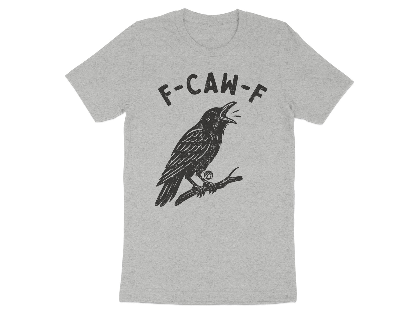 F-CAW-F Graphic Crow Design Grey T-Shirt product