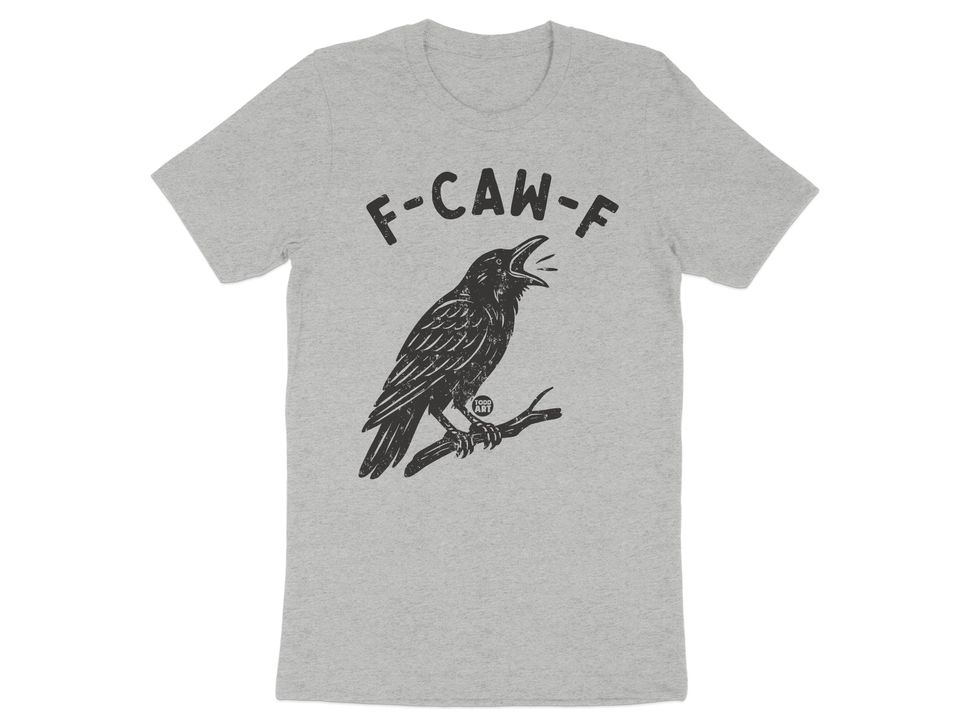 F-CAW-F Graphic Crow Design Grey T-Shirt product
