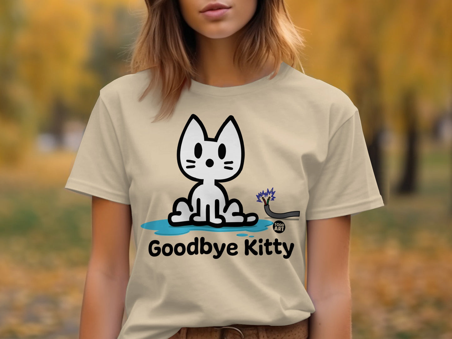 Goodbye Kitty Cute Graphic T-shirt for Cat Lovers