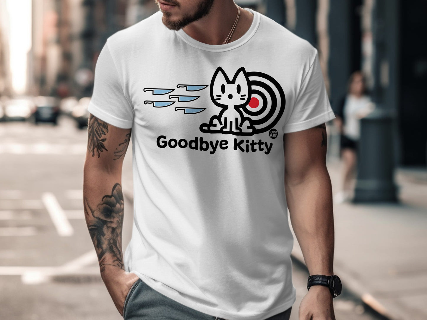 Goodbye Kitty Unique Printed T-Shirt Apparel