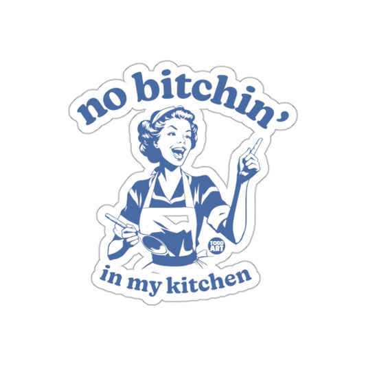 No Bitchin In My Kitchen Retro Lady Todd Art sticker
