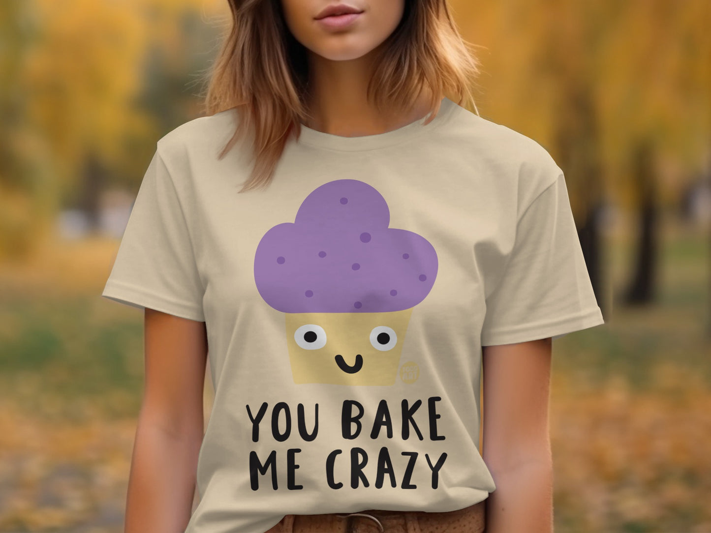 You Bake Me Crazy Cute Cupcake Graphic T-shirt