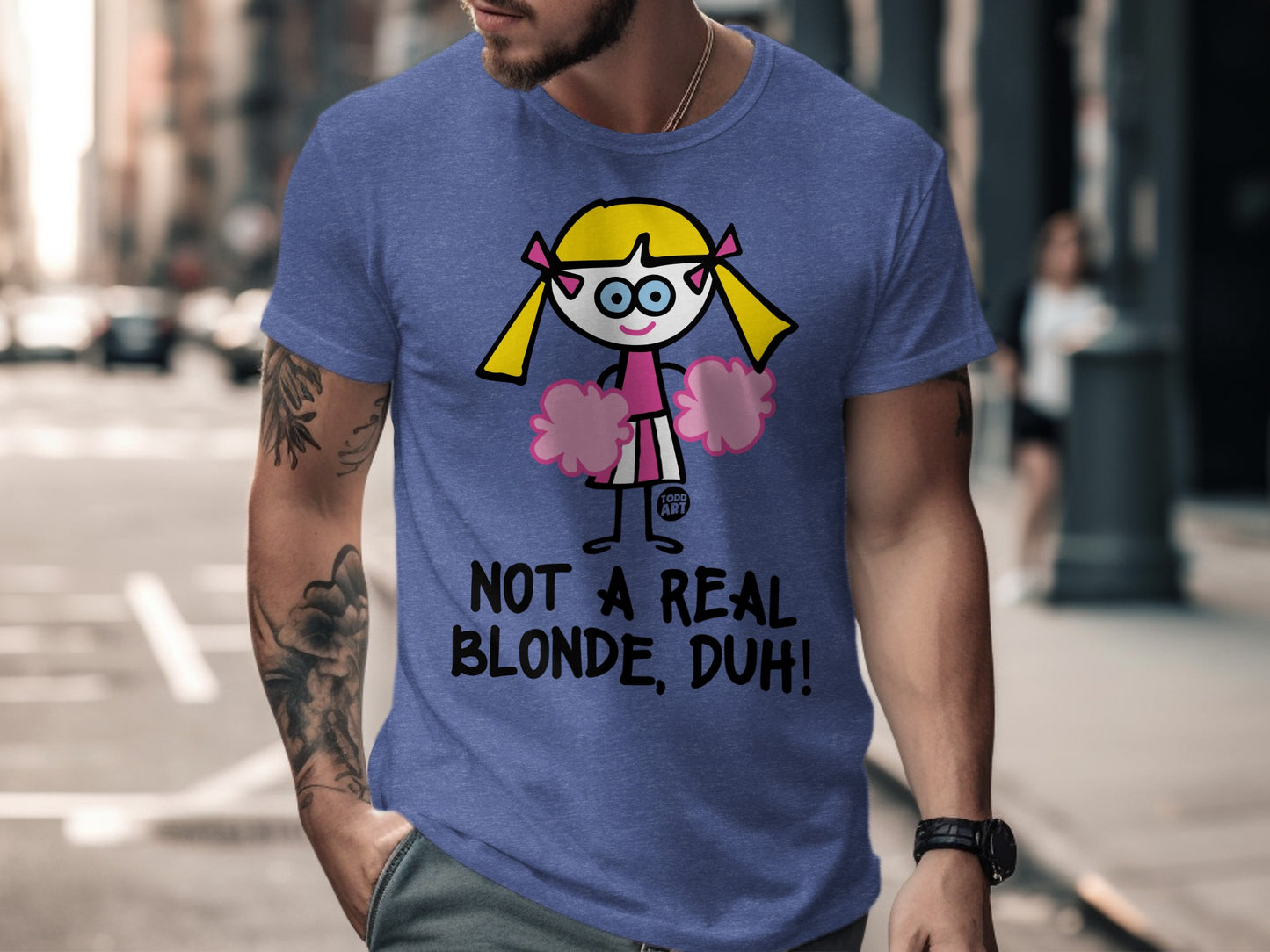 Not a Real Blonde Duh Funny Graphic Tee Product