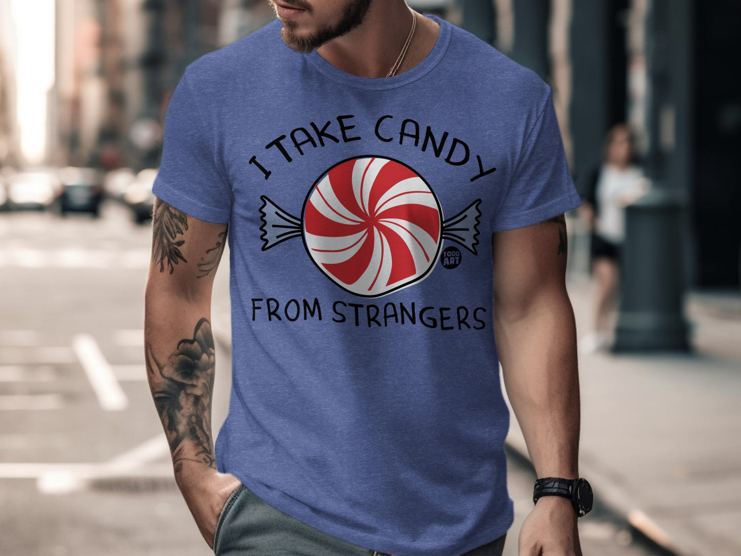 I Take Candy From Strangers Humorous Graphic Tee