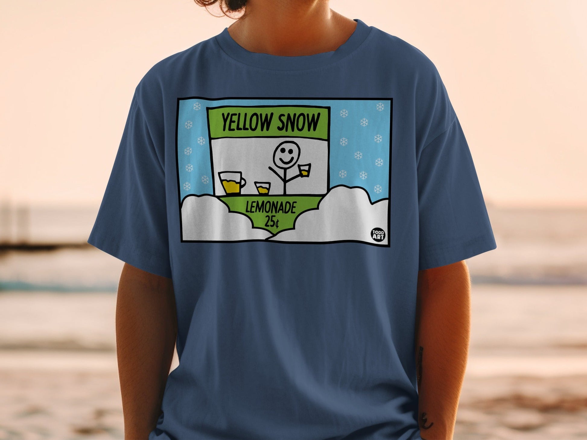 Yellow Snow Lemonade 25¢ Funny Graphic Design Shirt