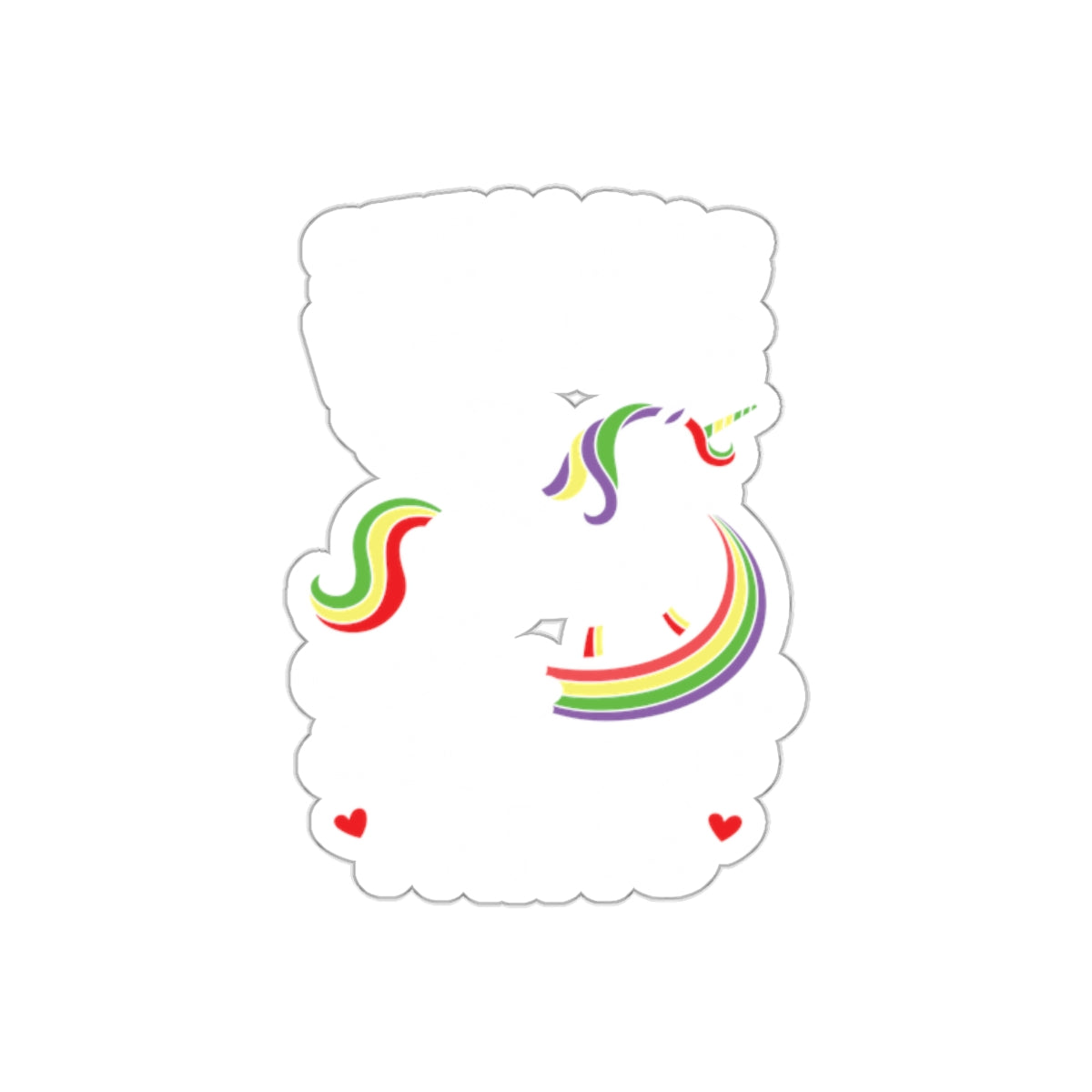 Colorful Unicorn with Rainbow Mane Sticker