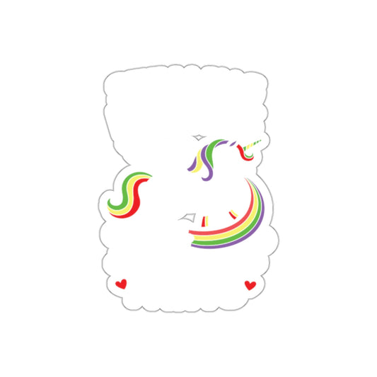 Colorful Unicorn with Rainbow Mane Sticker