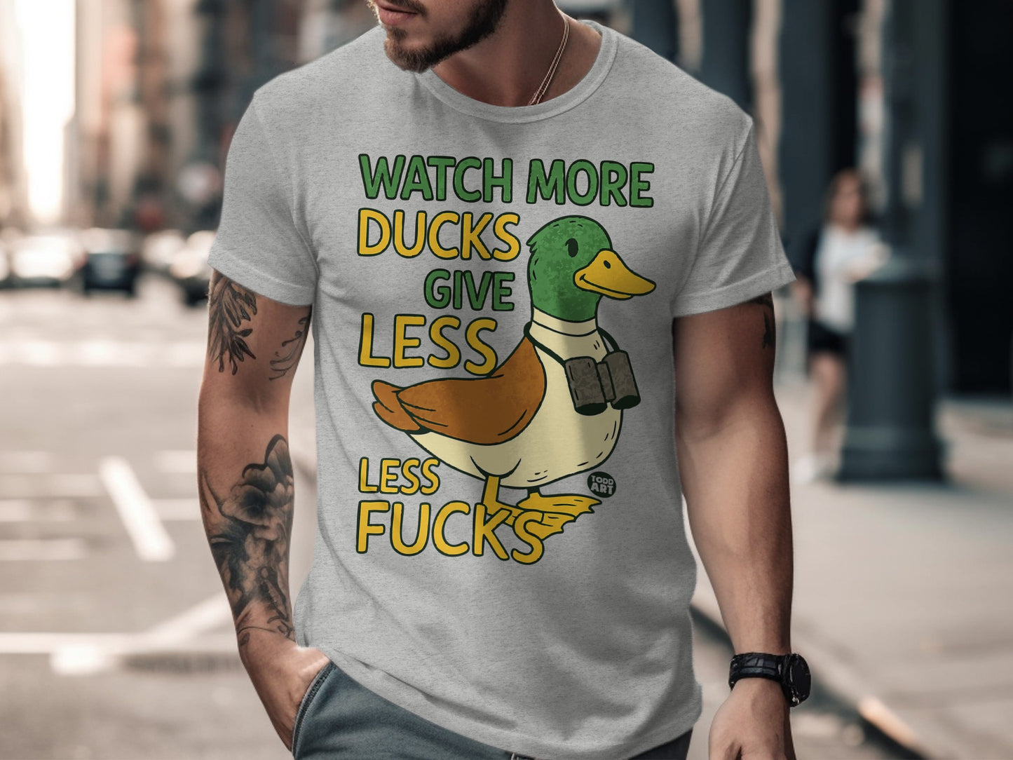 Watch More Ducks Give Less Less Fucks Graphic T-Shirt