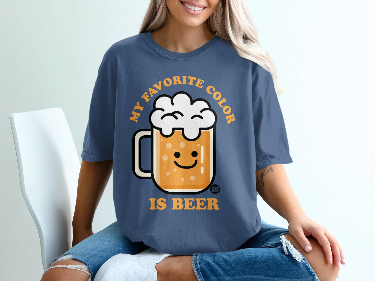 My Favorite Color Is Beer Graphic T-Shirt