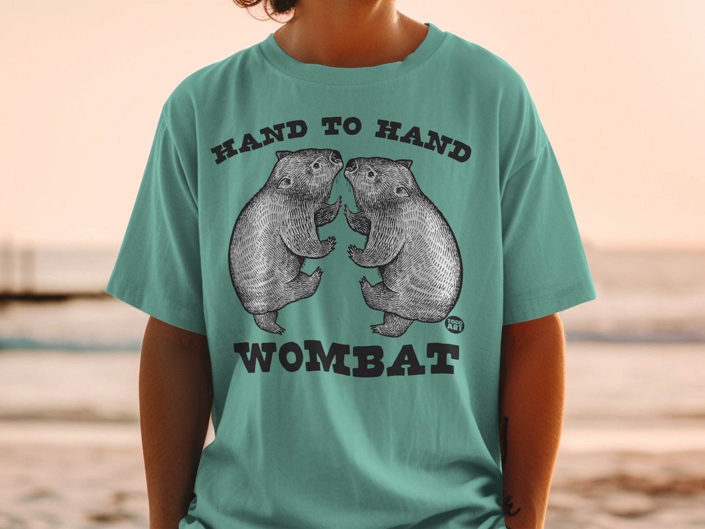 Hand to Hand Wombat Graphic T-Shirt Design