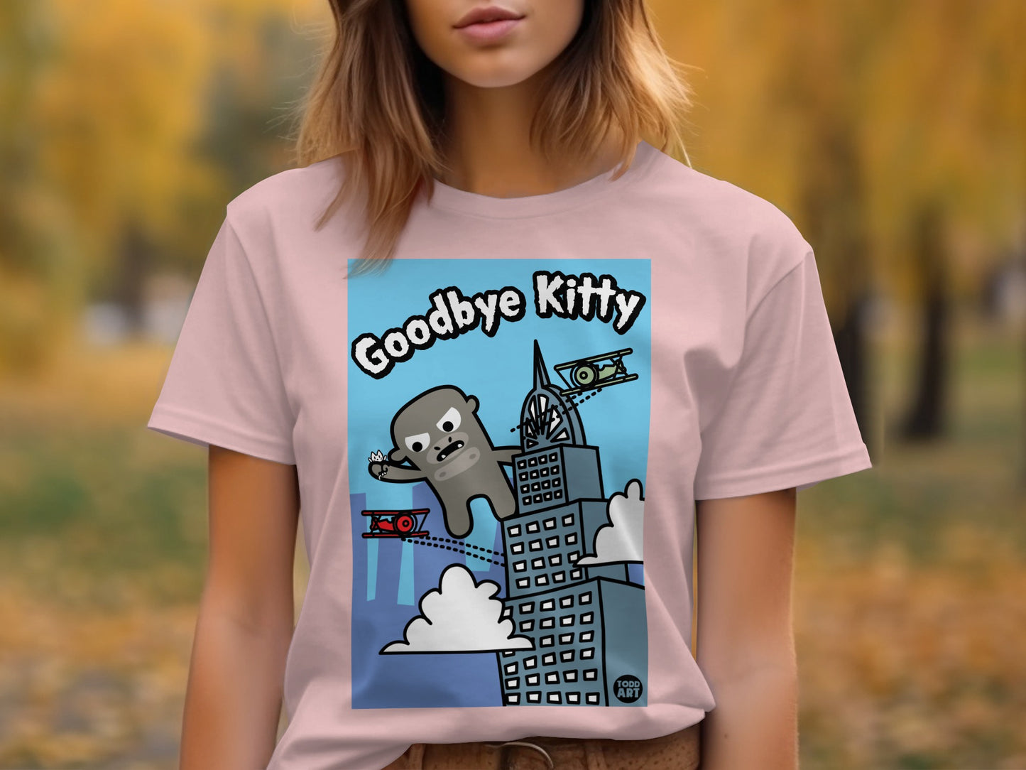 Goodbye Kitty Graphic T-Shirt Fun Casual Apparel