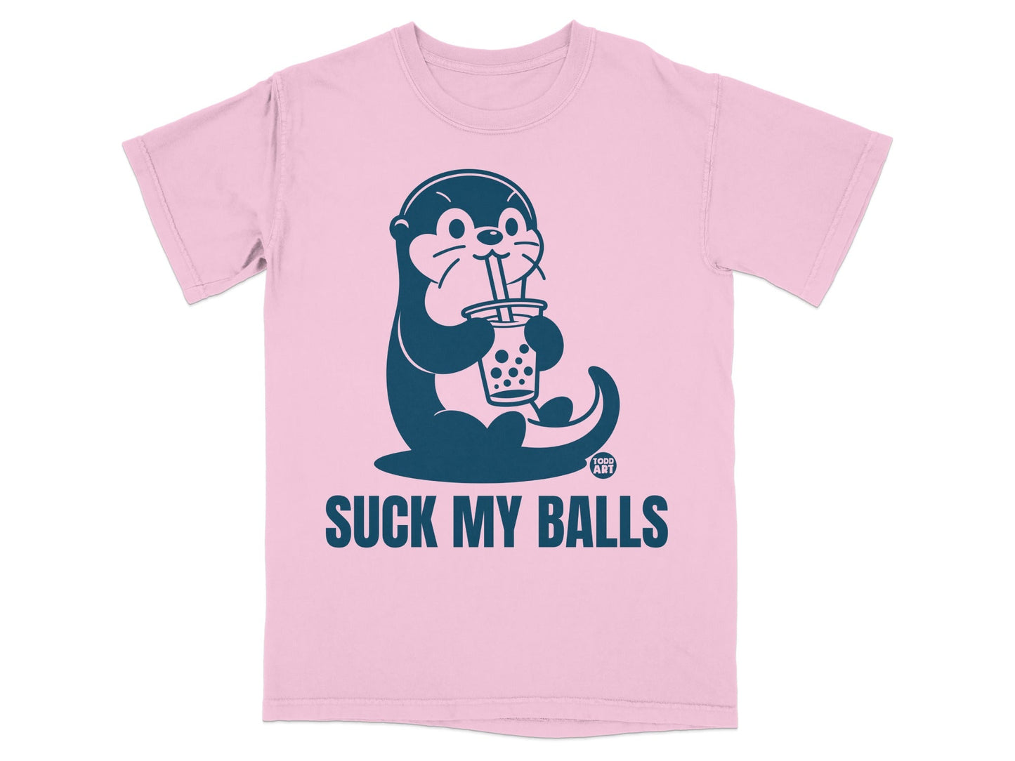 Funny Otter Suck My Balls Illustrated T-shirt