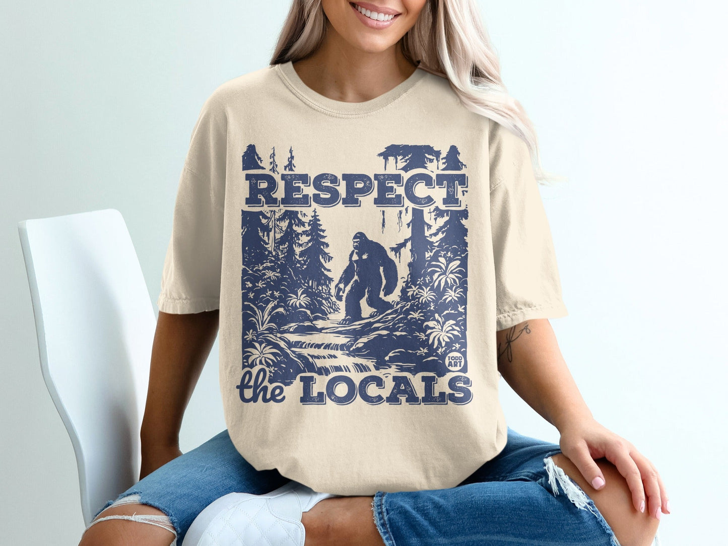 Respect the Locals Sasquatch Graphic T-Shirt