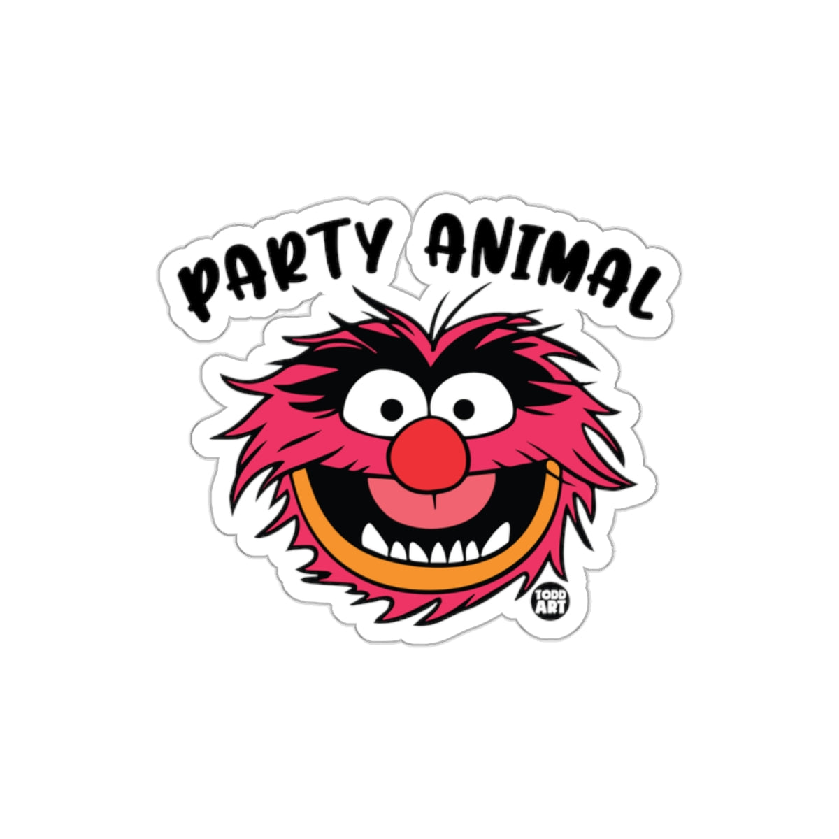 Party Animal Face from Todd Art Animated sticker