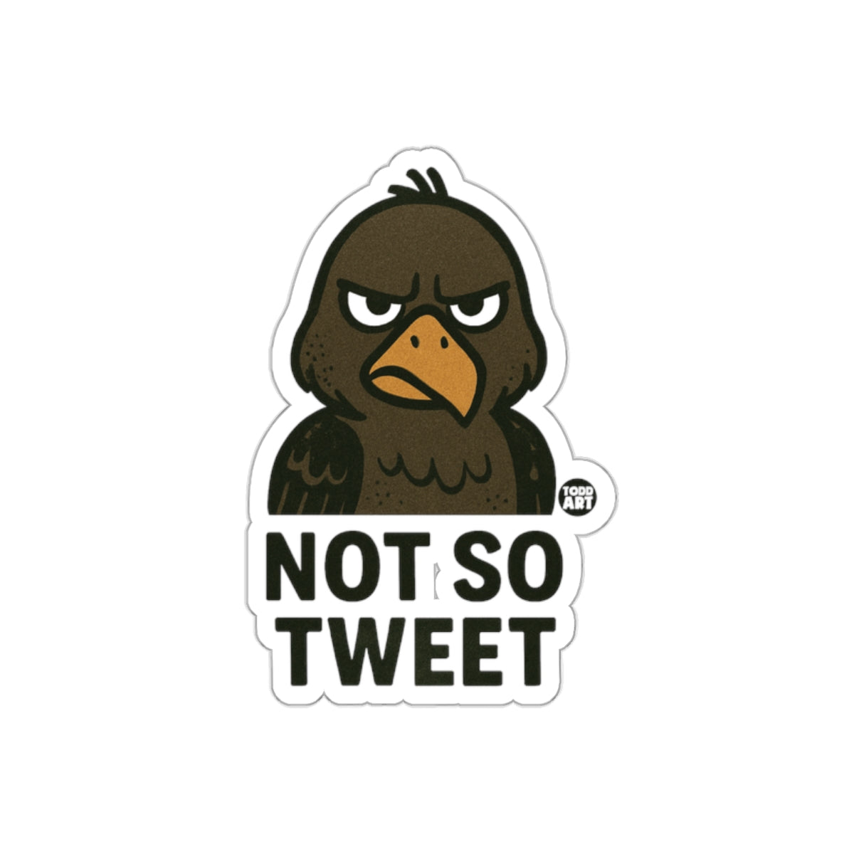 Not So Tweet Angry Bird Illustration Funny sticker