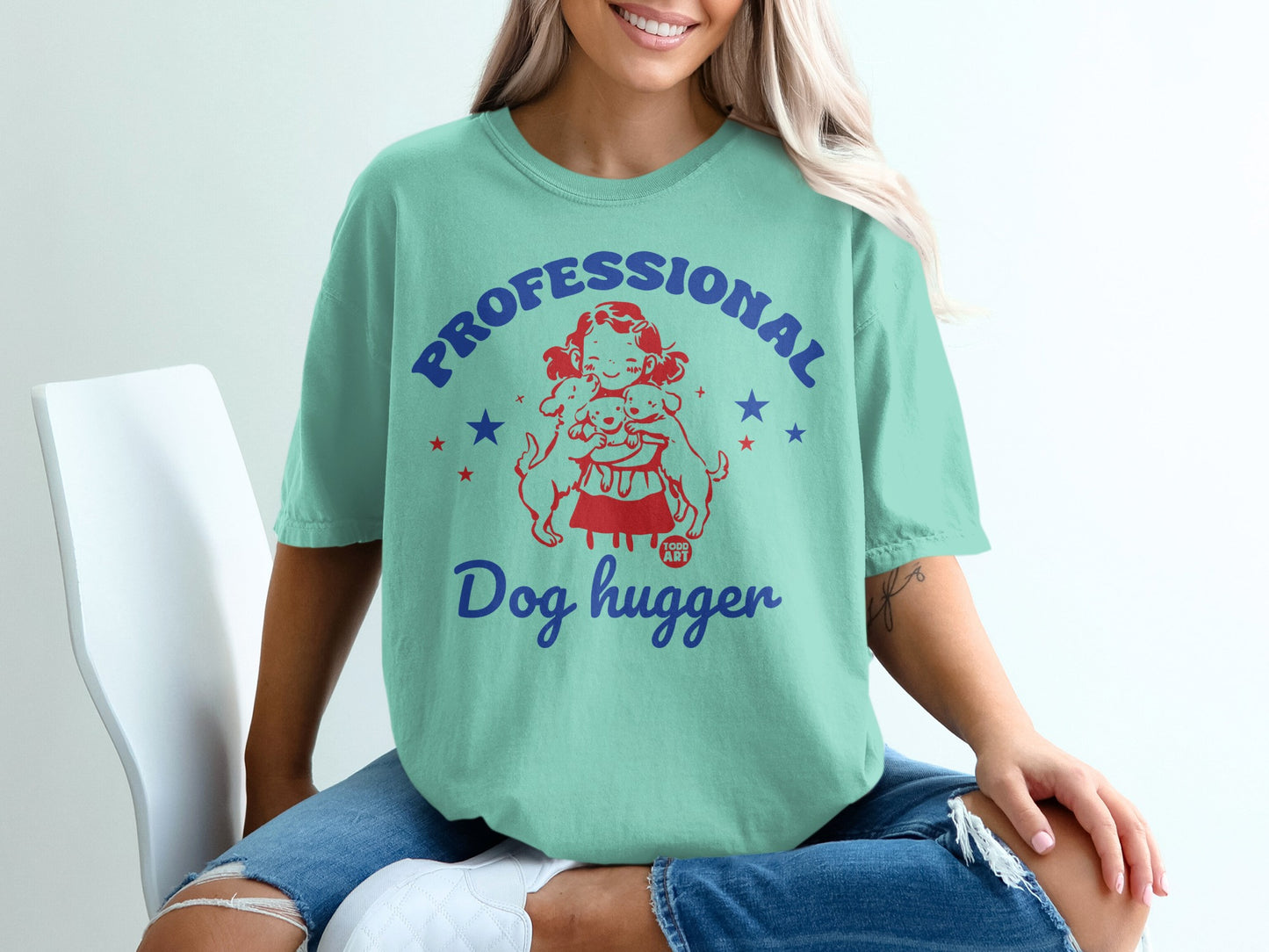 Professional Dog Hugger Graphic Tee for Dog Lovers