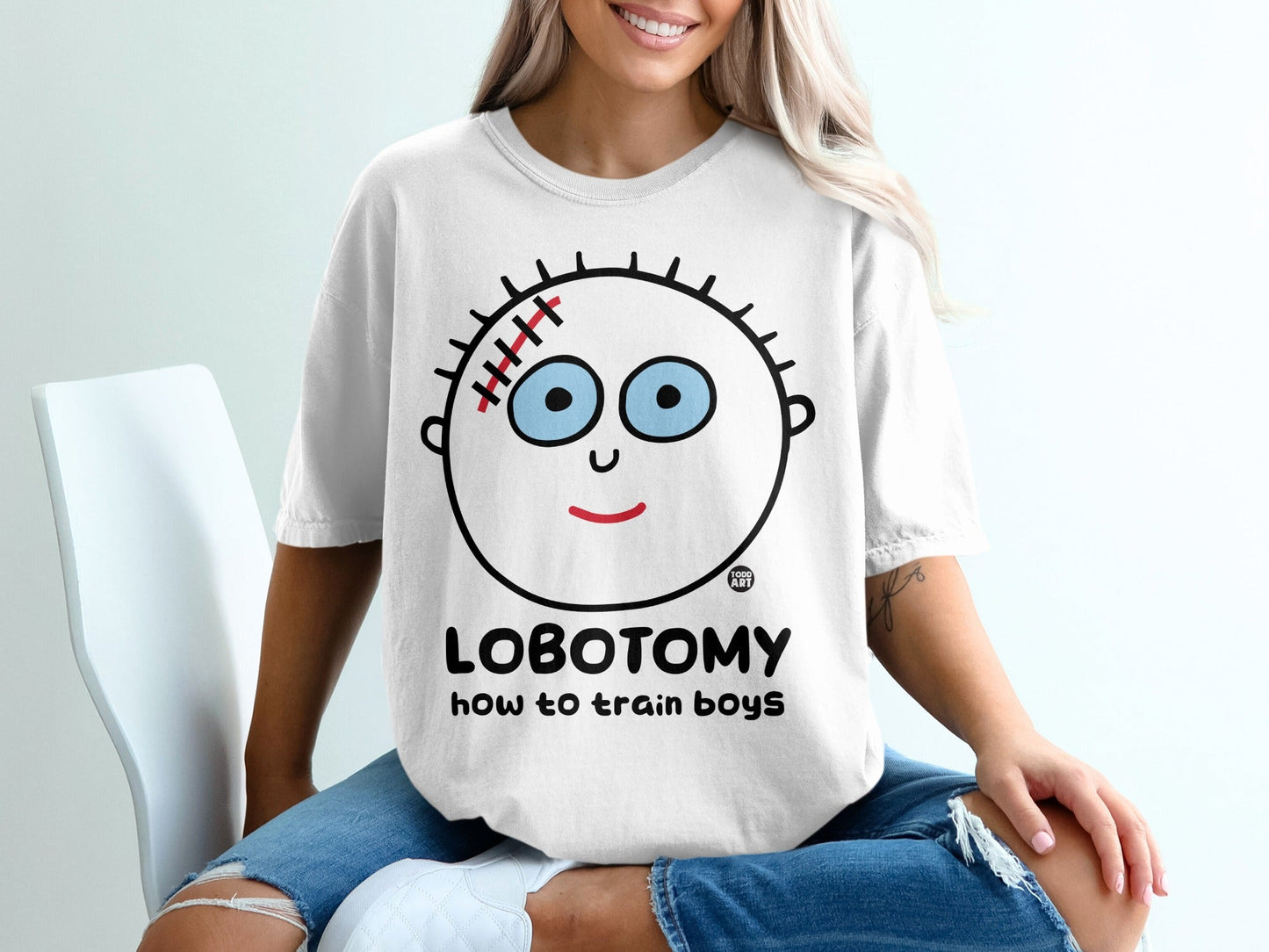 Lobotomy How To Train Boys Graphic Tee for Fans