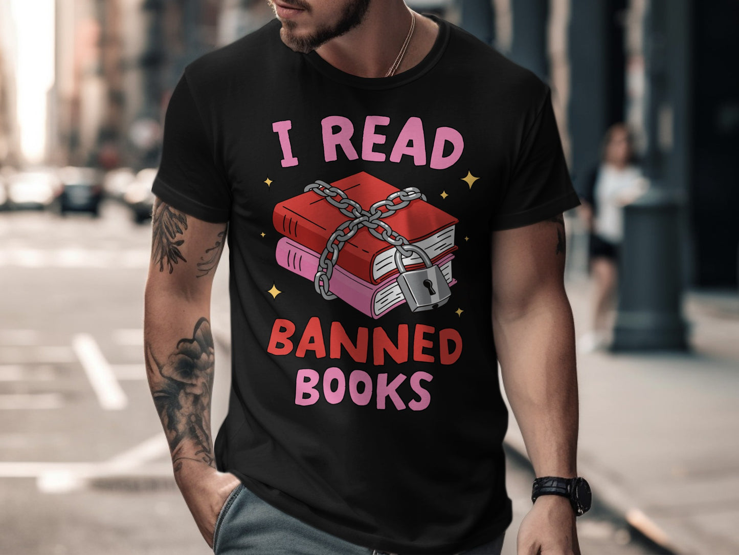 I Read Banned Books Graphic T-Shirt Statement Piece