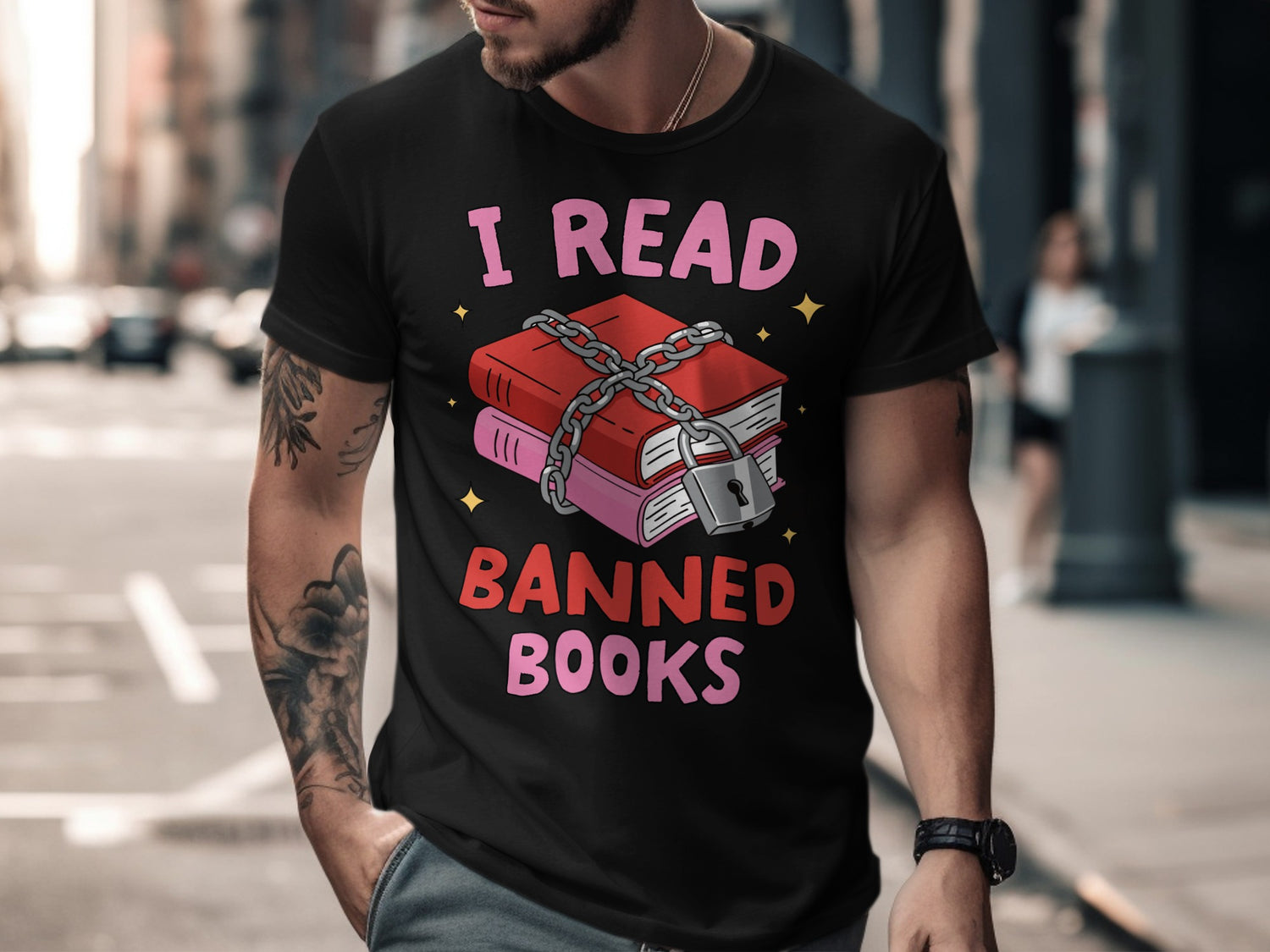I Read Banned Books Graphic T-Shirt Statement Piece
