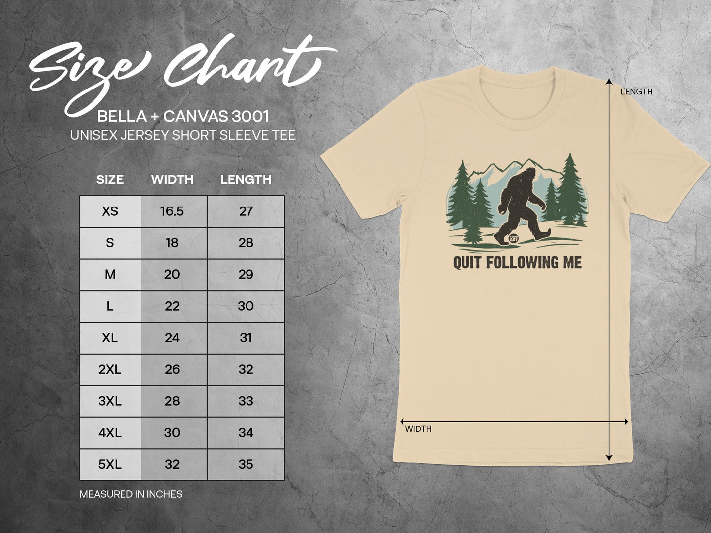Quit Following Me Sasquatch Unisex Jersey Short Sleeve Tee