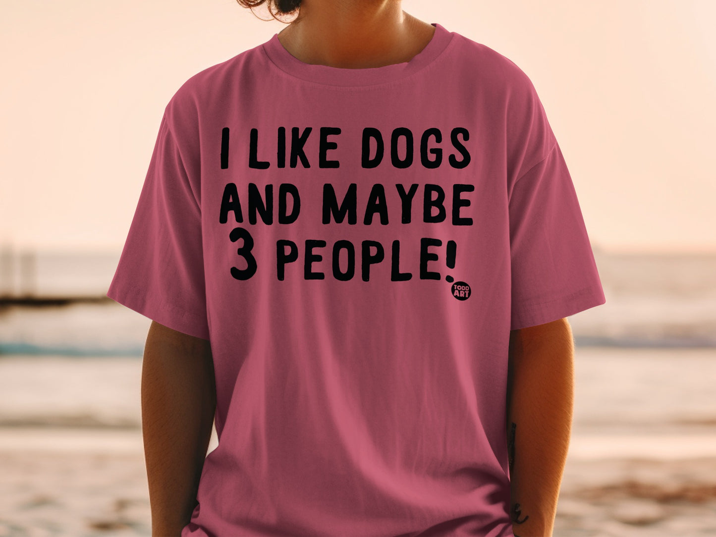 I Like Dogs and Maybe 3 People Funny Graphic Shirt