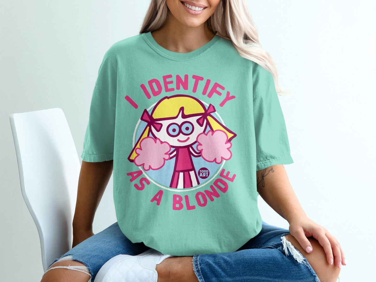 I Identify As A Blonde Graphic T-Shirt