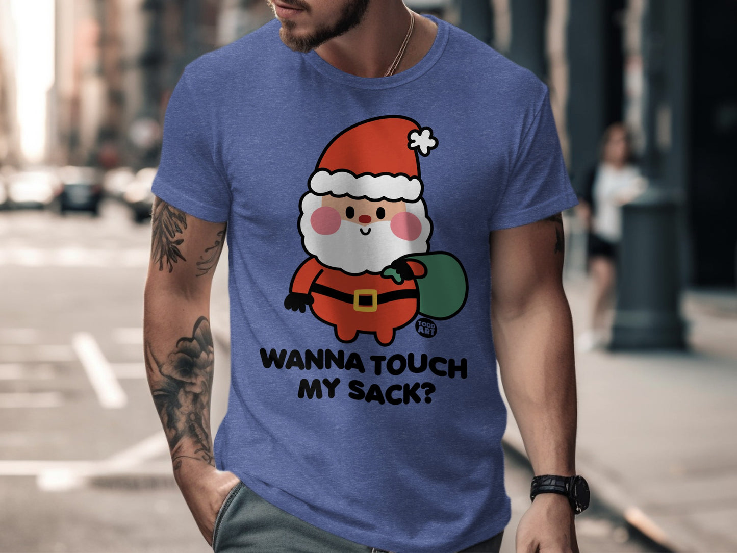 Wanna Touch My Sack Santa Graphic Tee