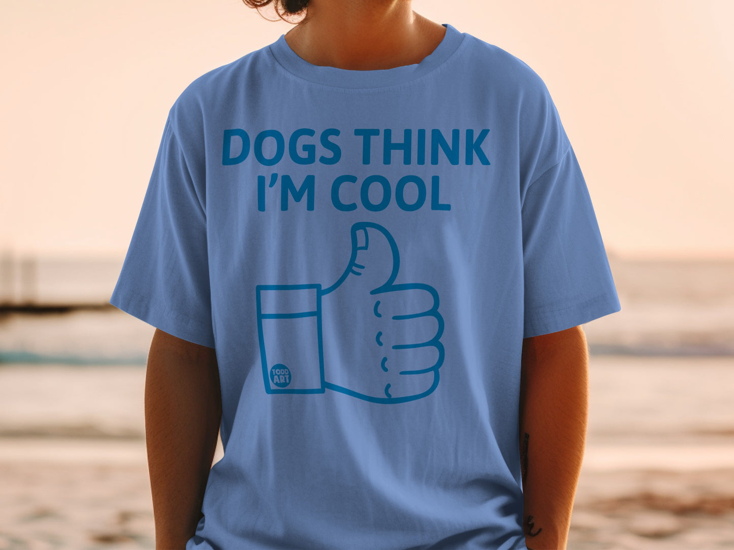 Dogs Think I'm Cool Thumbs Up Graphic T-Shirt Product