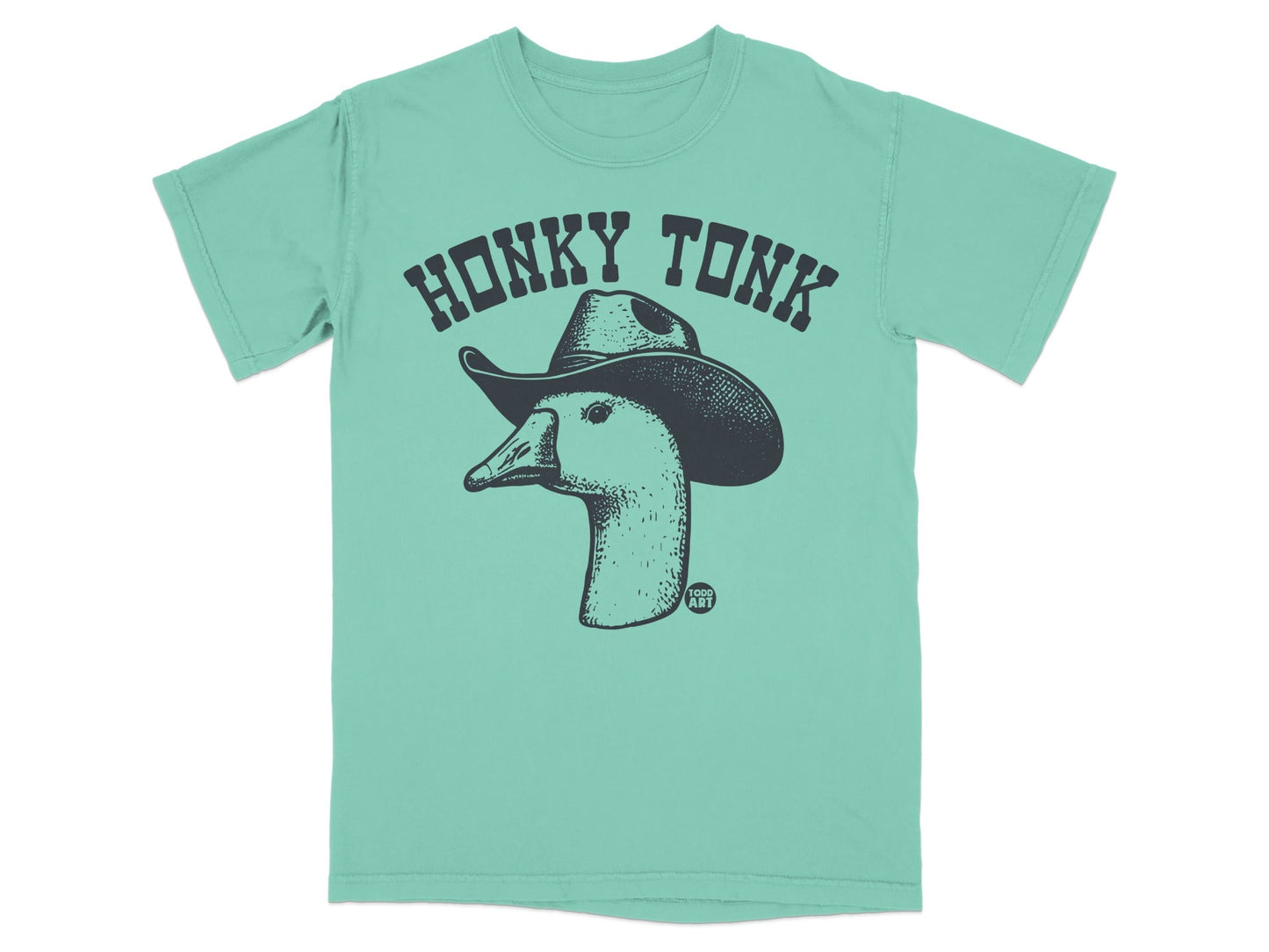 Honky Tonk Duck Wearing Cowboy Hat Graphic T-shirt